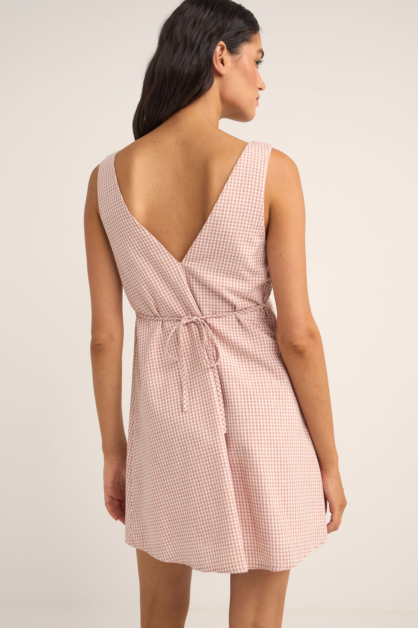 Lola check mini dress
