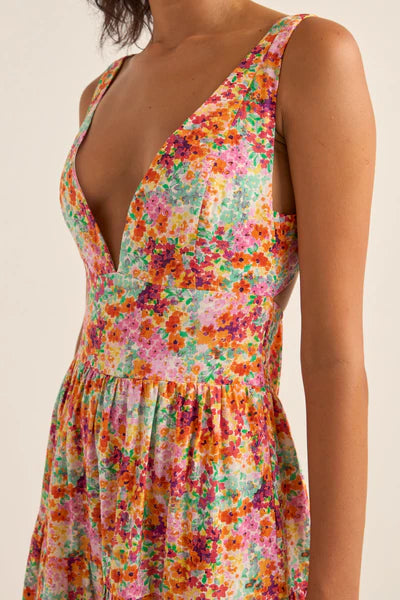 Sierra floral tiered maxi dress