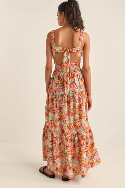Sierra floral tiered maxi dress