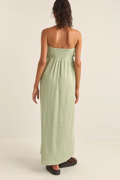 Zali tie side maxi dress - sage