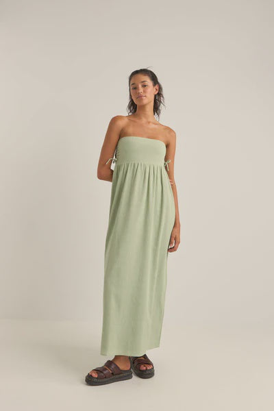 Zali tie side maxi dress - sage
