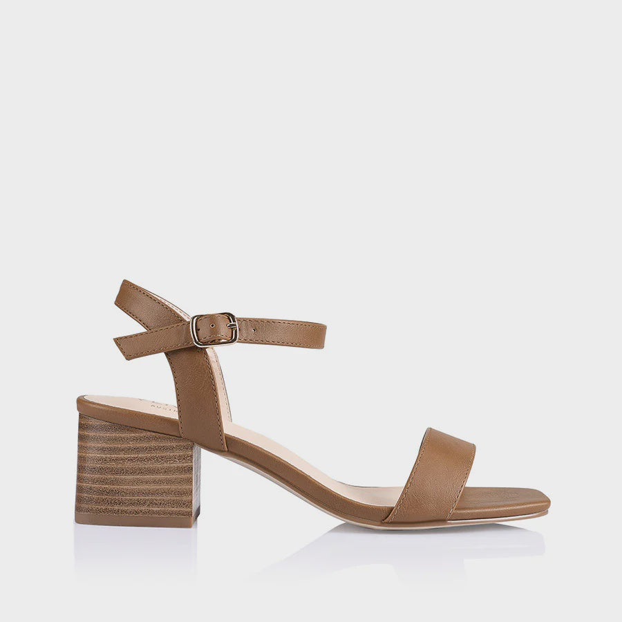 Eleanor block heel - tan softee