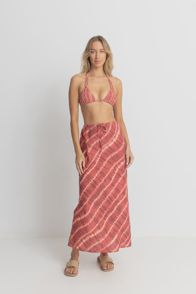 Sahara tie dye bias cut maxi skirt