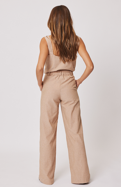 Lucia trouser - almond chambray