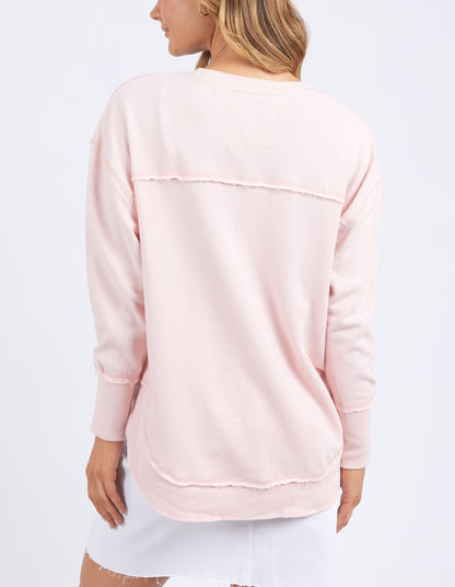 Simplified metallic crew - pink