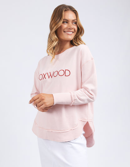 Simplified metallic crew - pink