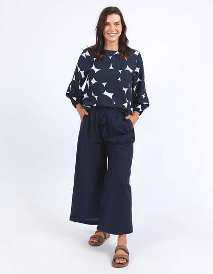 Demi spot top - navy