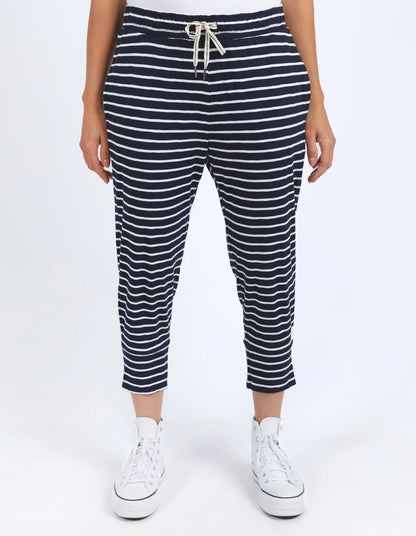 Fundamental brunch pant - navy stripe