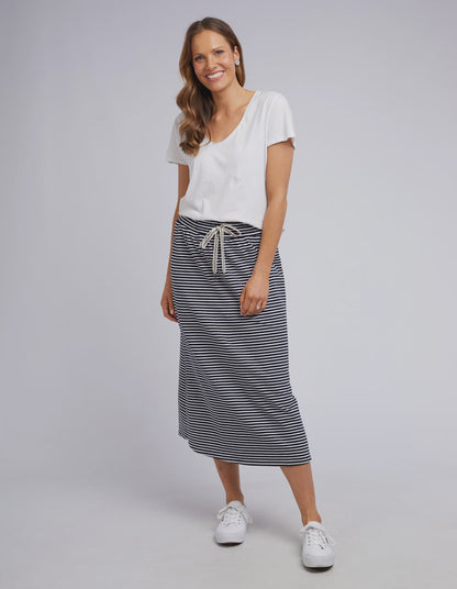 Travel skirt - navy stripe