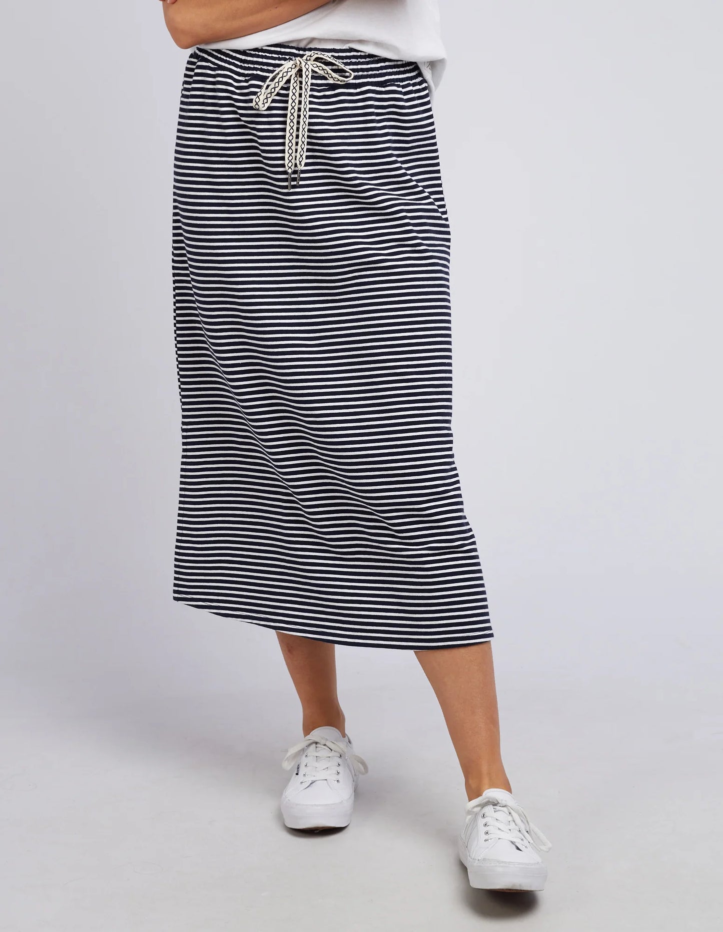 Travel skirt - navy stripe