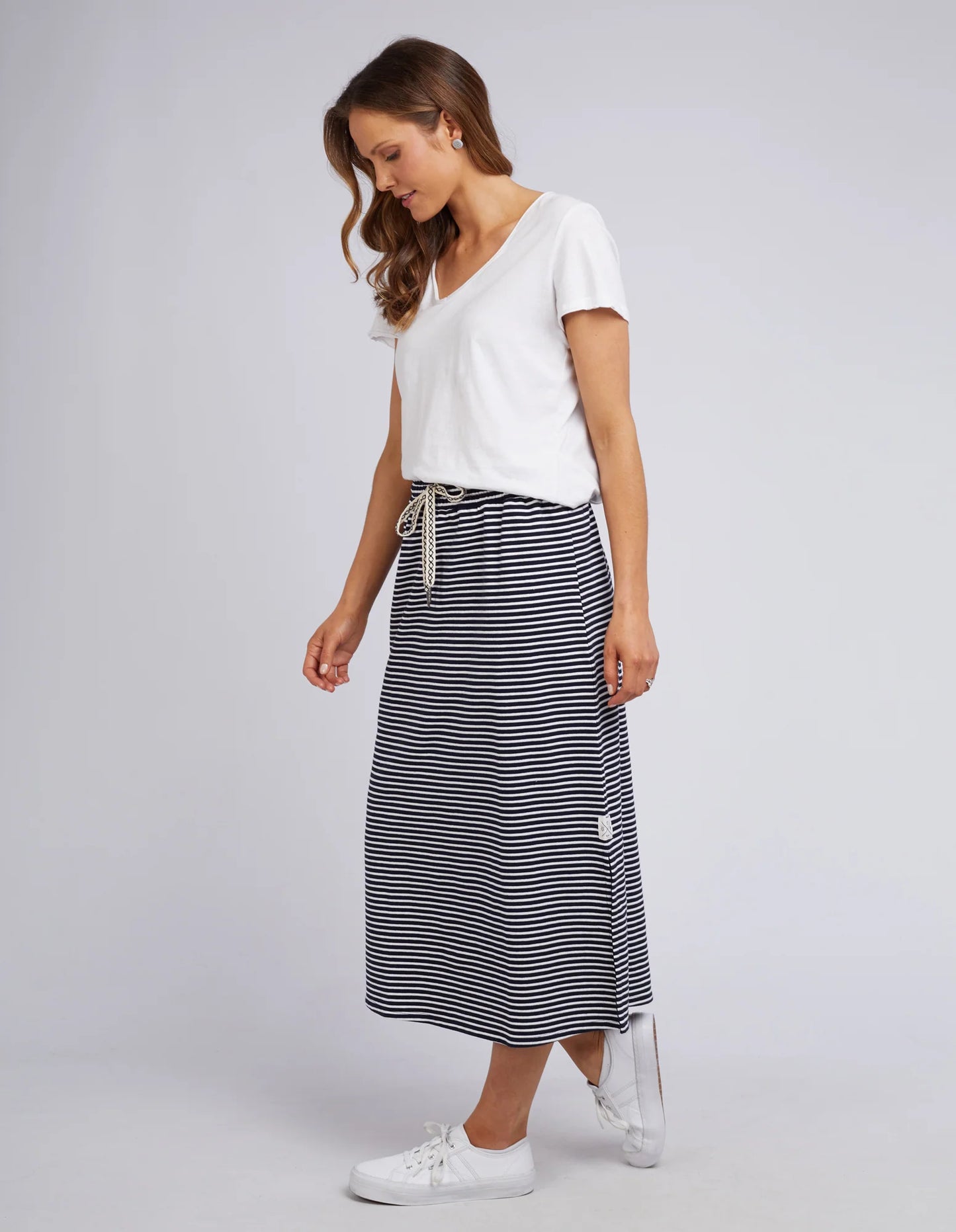 Travel skirt - navy stripe