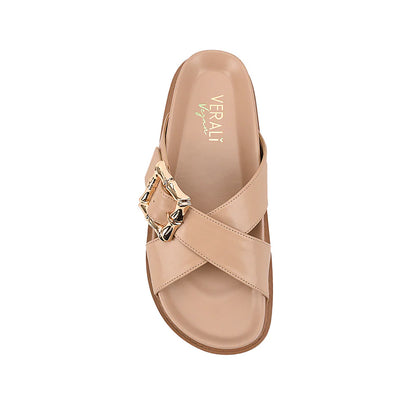 Bradford footbed slides - beige