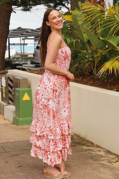 Addison shirred maxi dress