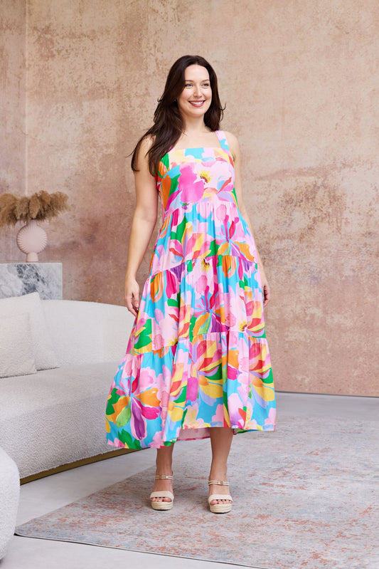 Hibiscus maxi dress